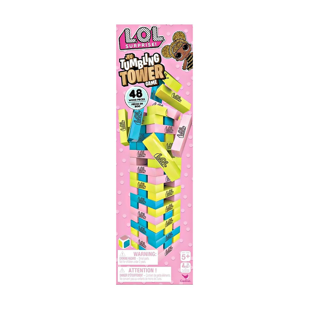 Настільна гра Spin Master Дженга L.O.L Surprise, від 5 років, 7.8*7.8*28 см (SM98270/6053960)